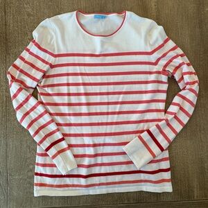 Jmclaughlin Stripe Cream & Coral Sweater
